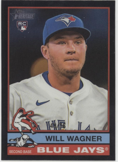 Will Wagner 2025 Topps Chrome Heritage Black RC #35