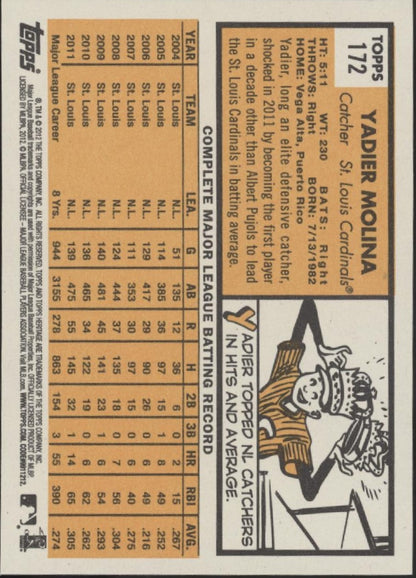 Yadier Molina 2012 Topps Heritage Blue #172