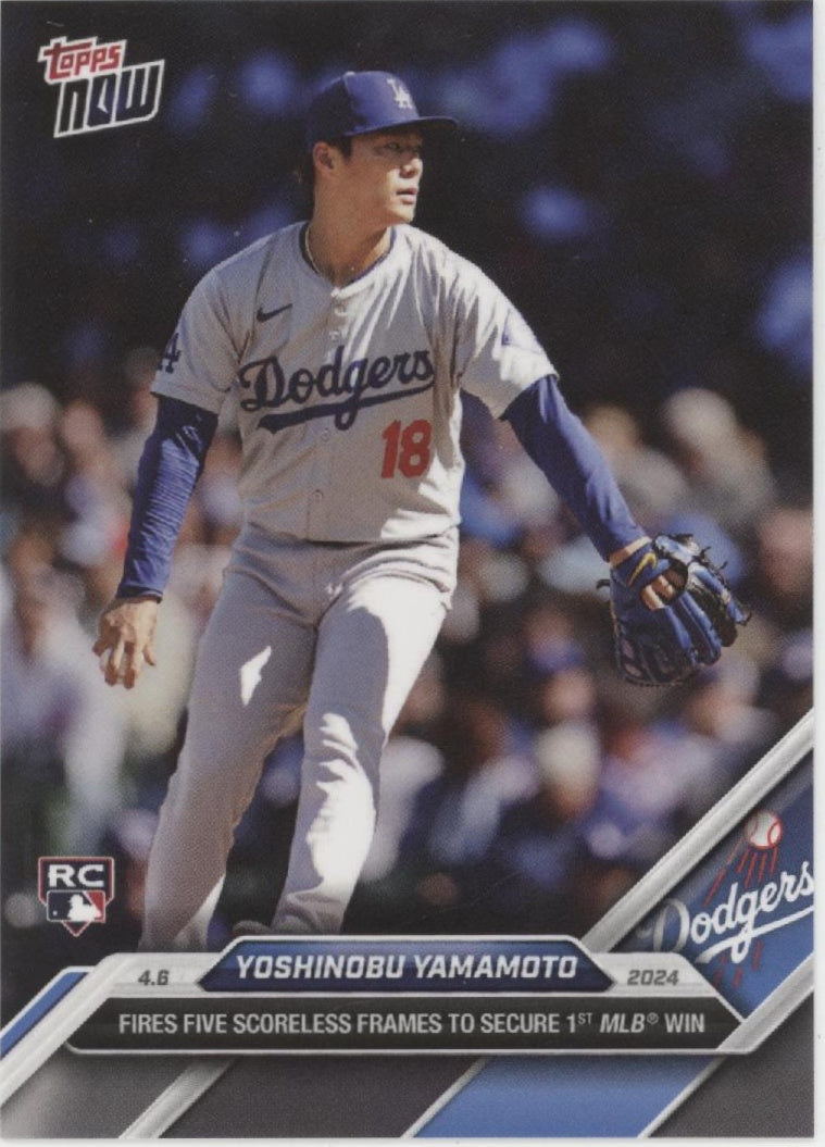 Yoshinobu Yamamoto 2024 Topps Now RC #42 #3