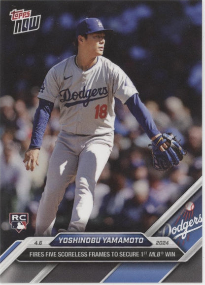 Yoshinobu Yamamoto 2024 Topps Now RC #42 #3