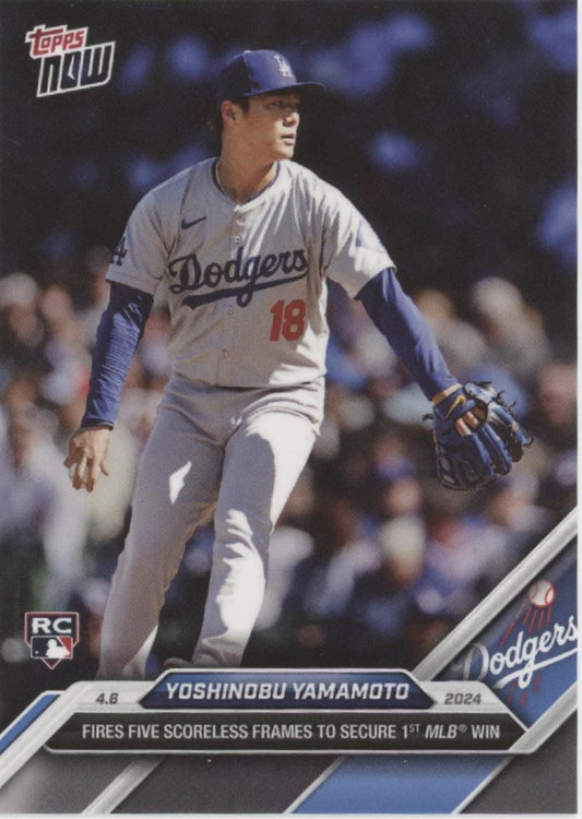 Yoshinobu Yamamoto 2024 Topps Now RC #42 #6