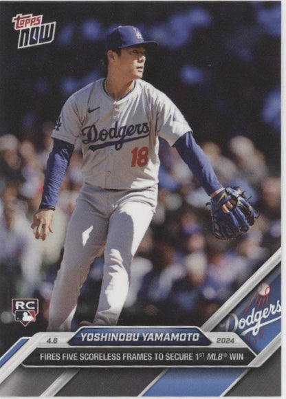 Yoshinobu Yamamoto 2024 Topps Now RC #42 #7