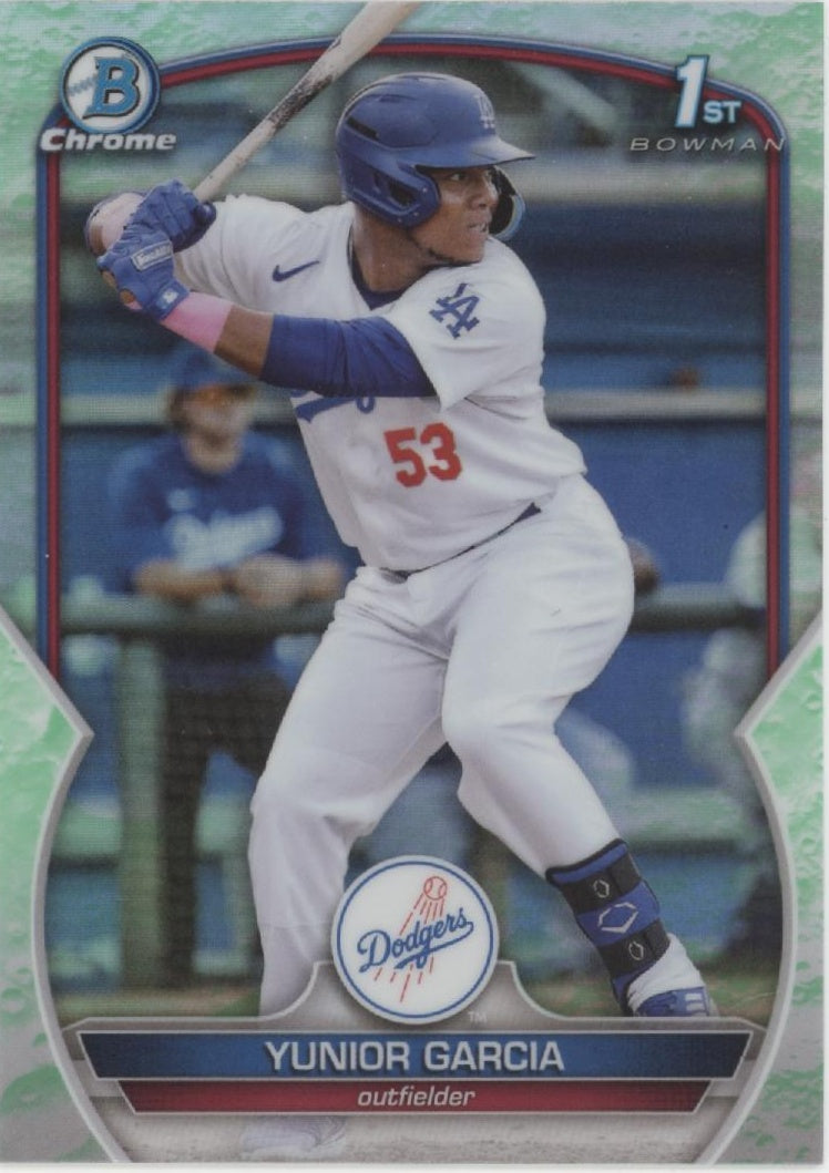 Yunior Garcia 2023 Bowman Chrome Lunar Glow Refractor #BCP-142