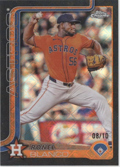 Ronel Blanco 2025 Topps Chrome Black Logo Refractor 08/10 #292