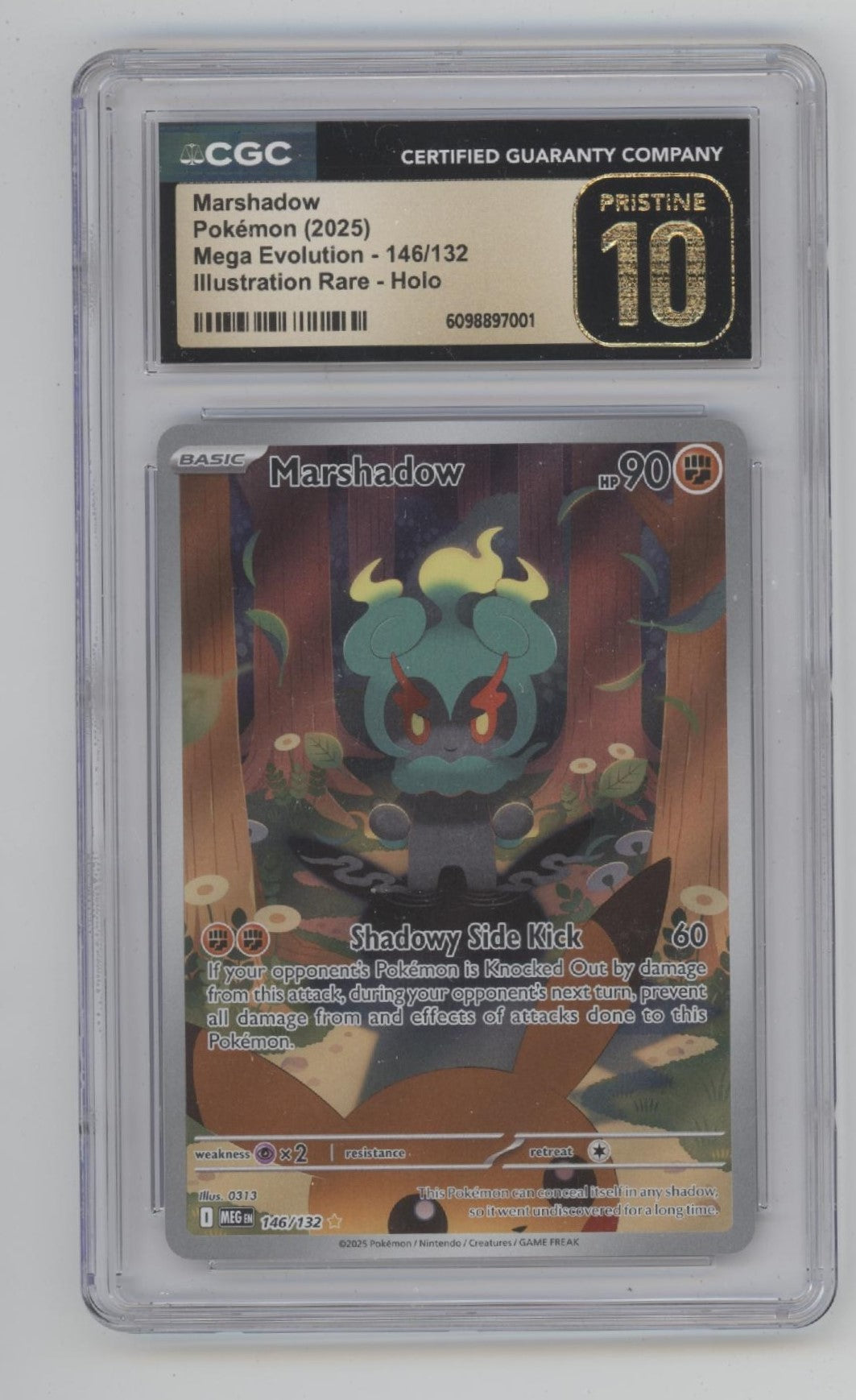 Marshadow Pokemon Mega Evolutions Illustration Rare Holo #146 CGC 10 Pristine