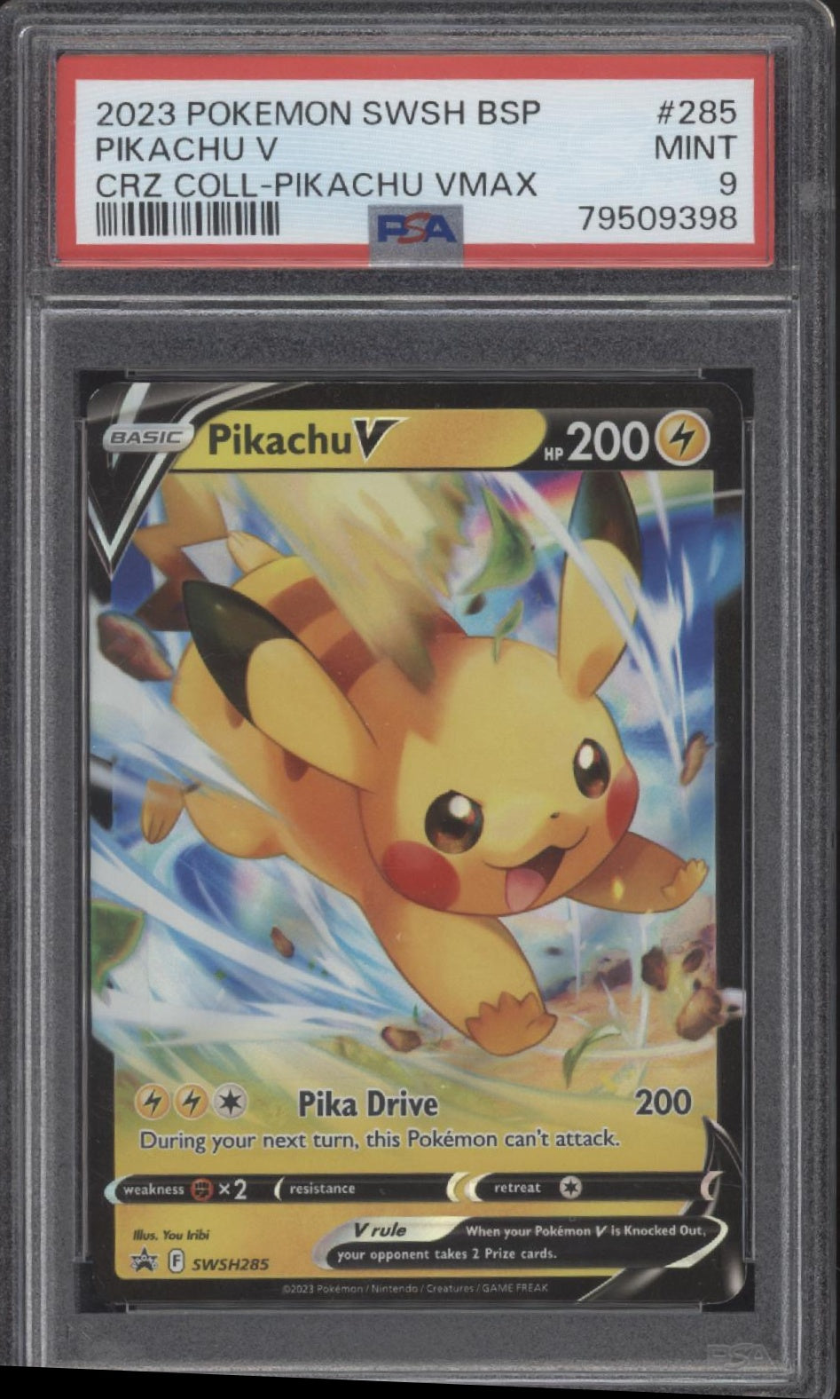 Pikachu V Pokemon CRZ Collection #285 PSA 9