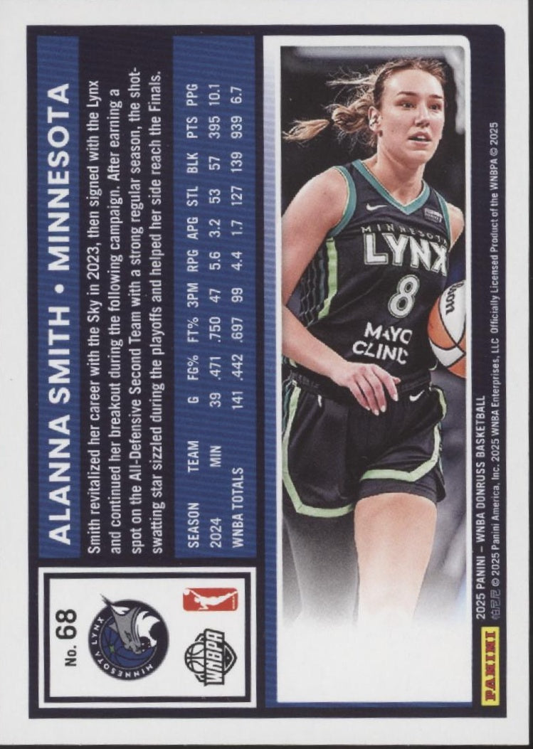 Alanna Smith 2025 Panini WNBA Donruss Green Laser #68