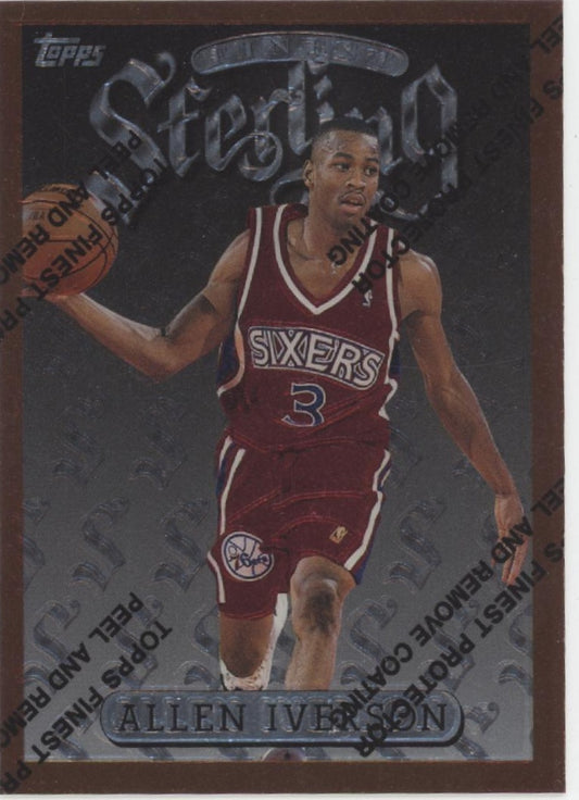 Allen Iverson 1996-97 Topps Finest Sterling with Coating #240