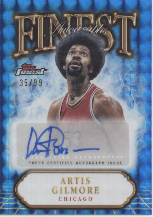 Artis Gilmore 2024-25 Topps Finest Blue Refractor Auto 35/99 #FA-AG