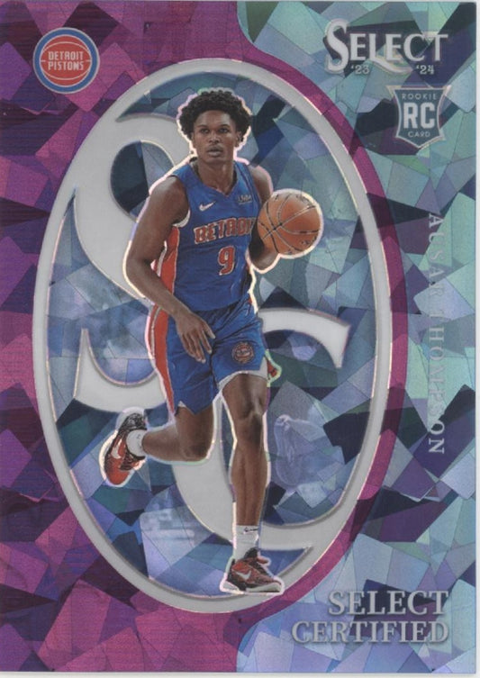 Ausar Thompson 2023-24 Panini Select Certified Purple Ice Prizm 20/75 RC #11