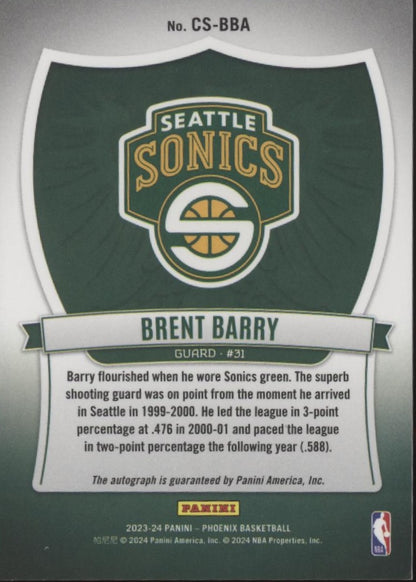 Brent Barry 2023-24 Panini Phoenix Crusade Prizm Auto #CS-BBA
