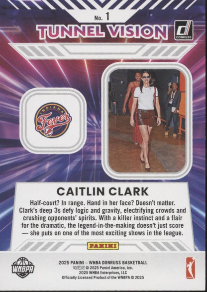 Caitlin Clark 2025 Panini Donruss Tunnel Vision Press Proof #1
