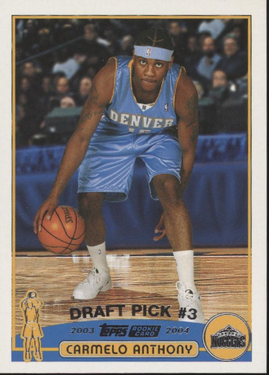 Carmelo Anthony 2003-04 Topps Draft Pick #3 RC #223