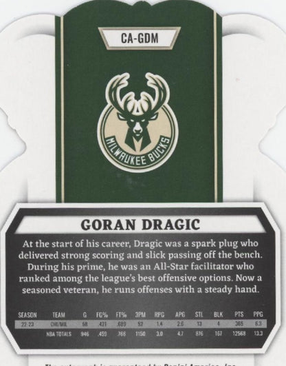 Goran Dragic 2023-24 Panini Crown Royale Die-Cut Red Auto 33/35 #CA-GDM