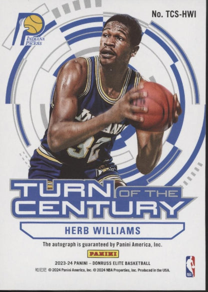 Herb Williams 2023-24 Donruss Elite Turn of the Century Auto 03/10 #TCS-HWI