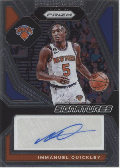 Immanuel Quickley 2023-24 Panini Prizm Signatures Auto #SIG-IMM