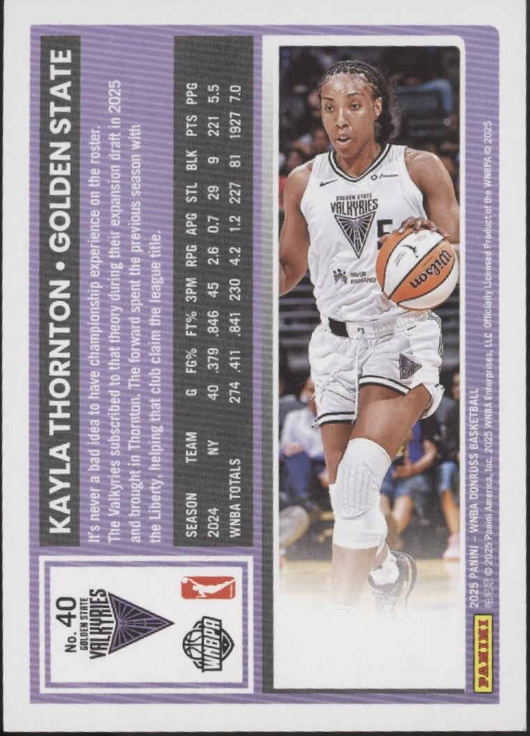 Kayla Thornton 2025 Panini WNBA Donruss Orange Laser 012/199 #40