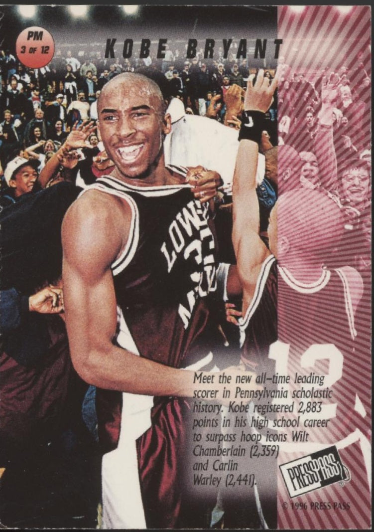 Kobe Bryant 1996 Press Pass Draft Pick Pandemonium #3