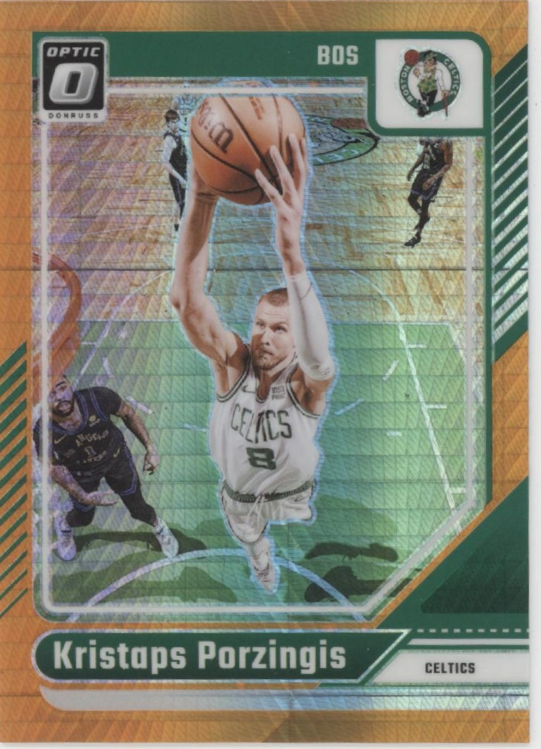 Kristaps Porzingis 2024-25 Panini Donruss Optic Orange Hyper Prizm 201/299 #94