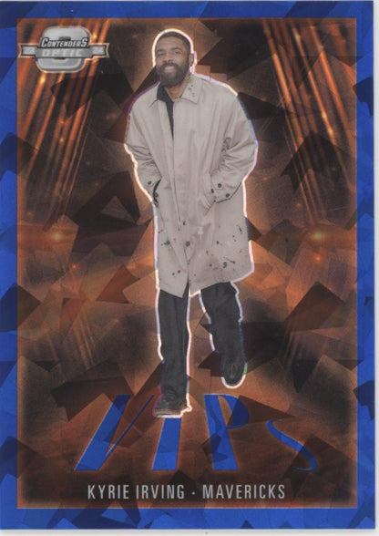 Kyrie Irving 2023-24 Panini Contenders Optic VIPs Blue Ice Prizm 33/75 #14