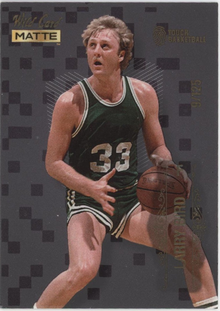 Larry Bird 2022 Wild Card Matte Touch Basketball 9/125 #MB-51