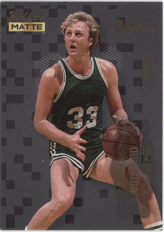 Larry Bird 2022 Wild Card Matte Touch Basketball 9/125 #MB-51