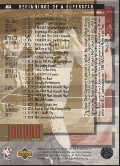Michael Jordan 1995-96 Upper Deck Collector's Choice The Jordan Collection #JC4