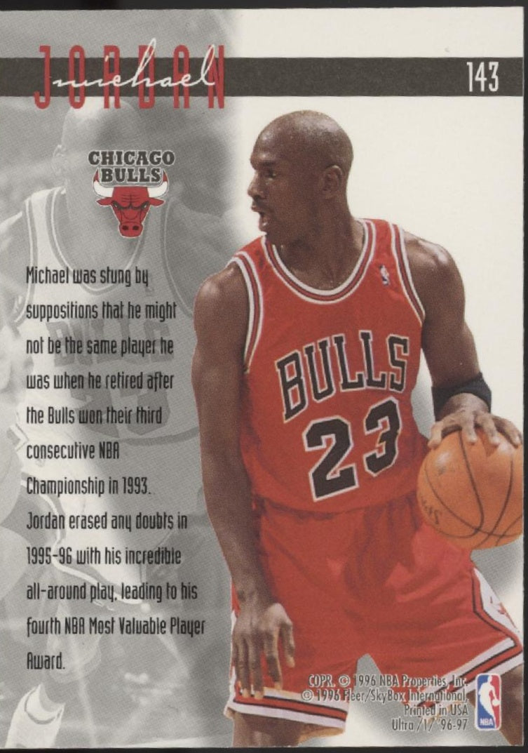 Michael Jordan 1996-97 Fleer Ultra #143