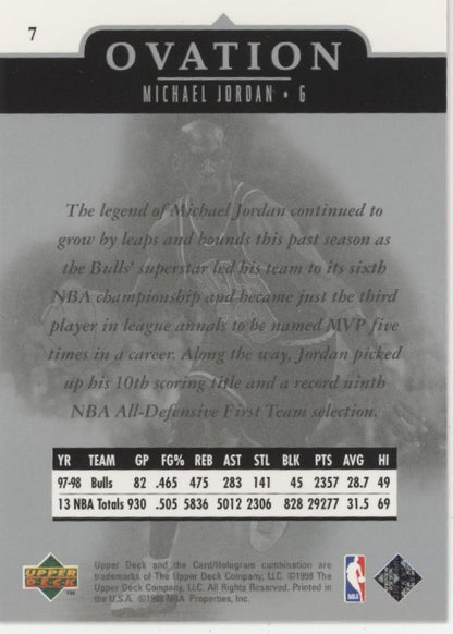 Michael Jordan 1998-99 Upper Deck Ovation #7