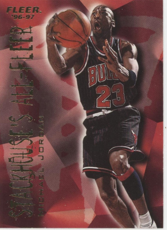Michael Jordan 1996-97 Fleer Stackhouse's All-Fleer #4
