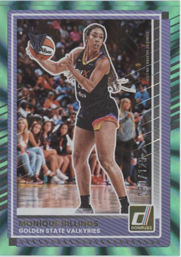 Monique Billings 2025 Panini WNBA Donruss Aqua Laser 090/125 #46