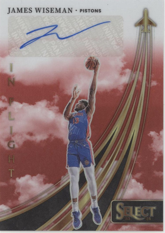James Wiseman 2023-24 Panini Select In Flight Red Prizm Auto 29/99 #IFS-WSE
