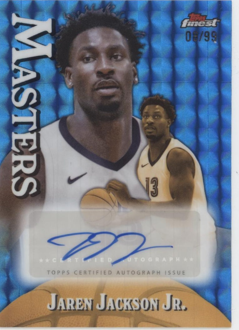 Jaren Jackson Jr. 2024-25 Topps Finest Masters Blue Refractor Auto 08/99 #MA-JJ