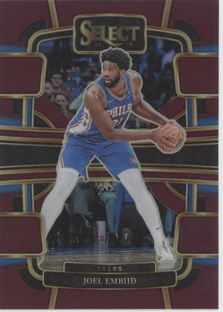 Joel Embiid 2023-24 Panini Select Maroon Prizm 068/175 #4