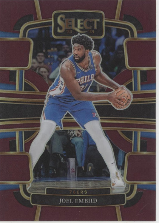 Joel Embiid 2023-24 Panini Select Maroon Prizm 068/175 #4