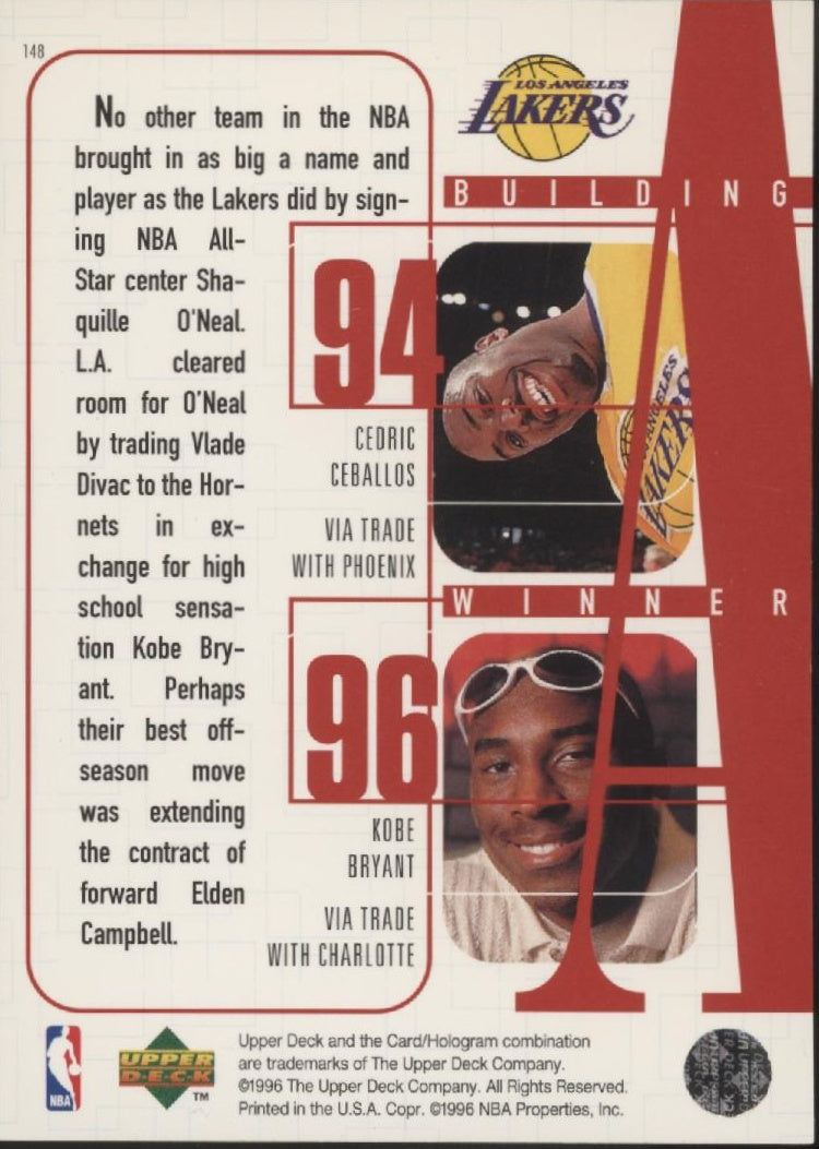 O'Neal / Jones / Van Exel 1996-97 Upper Deck Building Winner #148 #2、Collector Store LLC、kayou