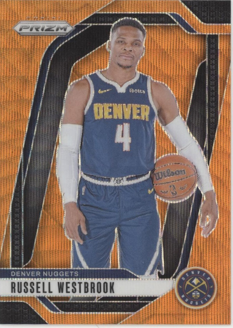 Russell Westbrook 2024-25 Panini Prizm Orange Wave Prizm 39/60 #157