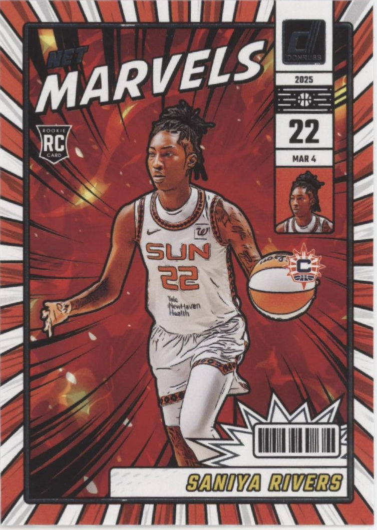 Saniya Rivers 2025 Panini WNBA Donruss Net Marvels RC #5