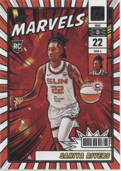 Saniya Rivers 2025 Panini WNBA Donruss Net Marvels RC #5