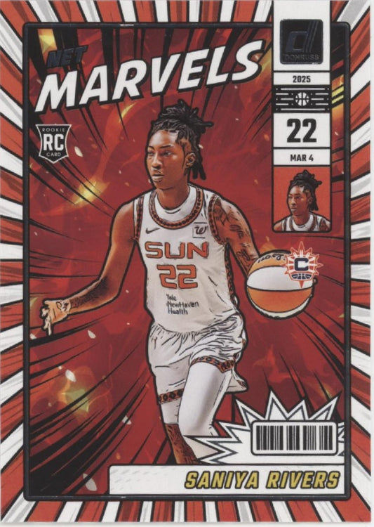 Saniya Rivers 2025 Panini WNBA Donruss Net Marvels RC #5