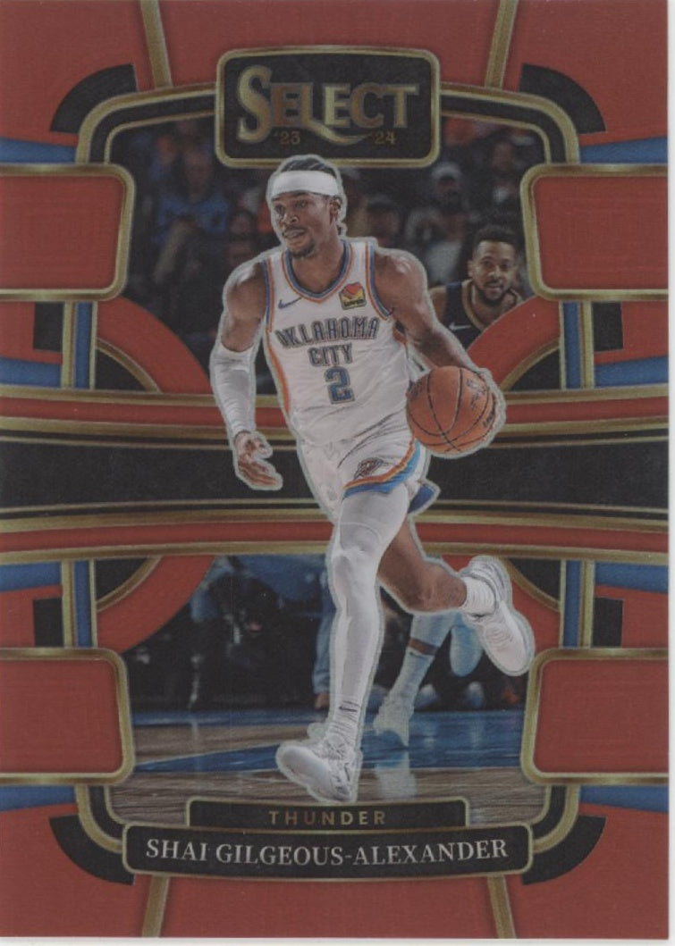 Shai Gilgeous-Alexander 2023-24 Panini Select Red Prizm 131/199 #57