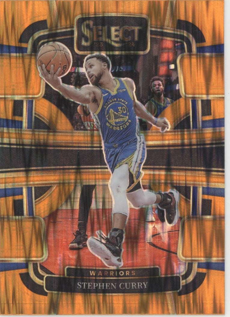 Stephen Curry  2023-24 Panini Select Orange Shock Prizm #56