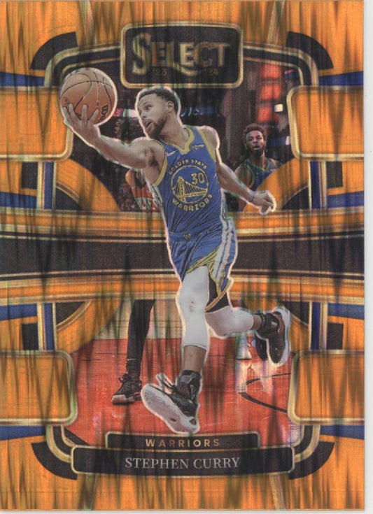 Stephen Curry  2023-24 Panini Select Orange Shock Prizm #56