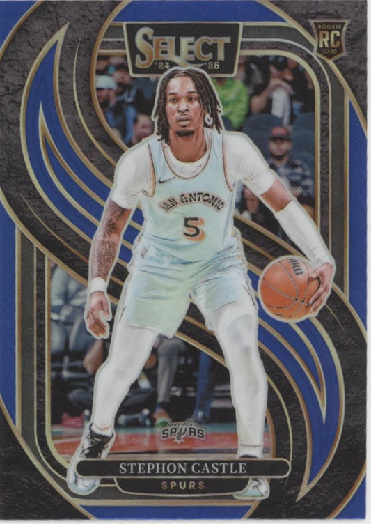 Stephon Castle 2024-25 Panini Select Blue Prizm RC #175