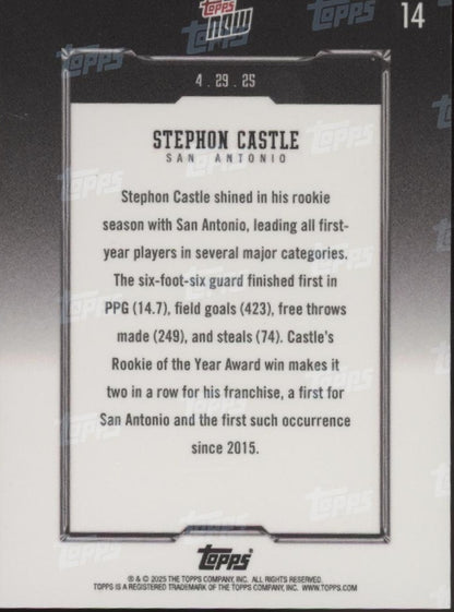 Stephon Castle 2024-25 Topps Now Rookie of the Year RC #14 #2