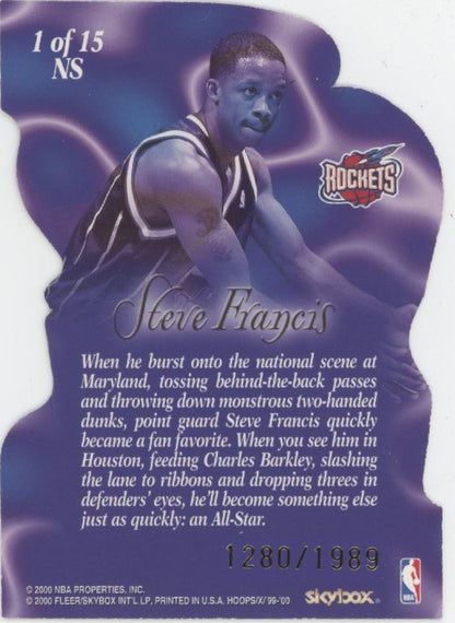 Steve Francis 1999-00 Skybox NBA Hoops New Style Die-Cut 1280/1989 #1