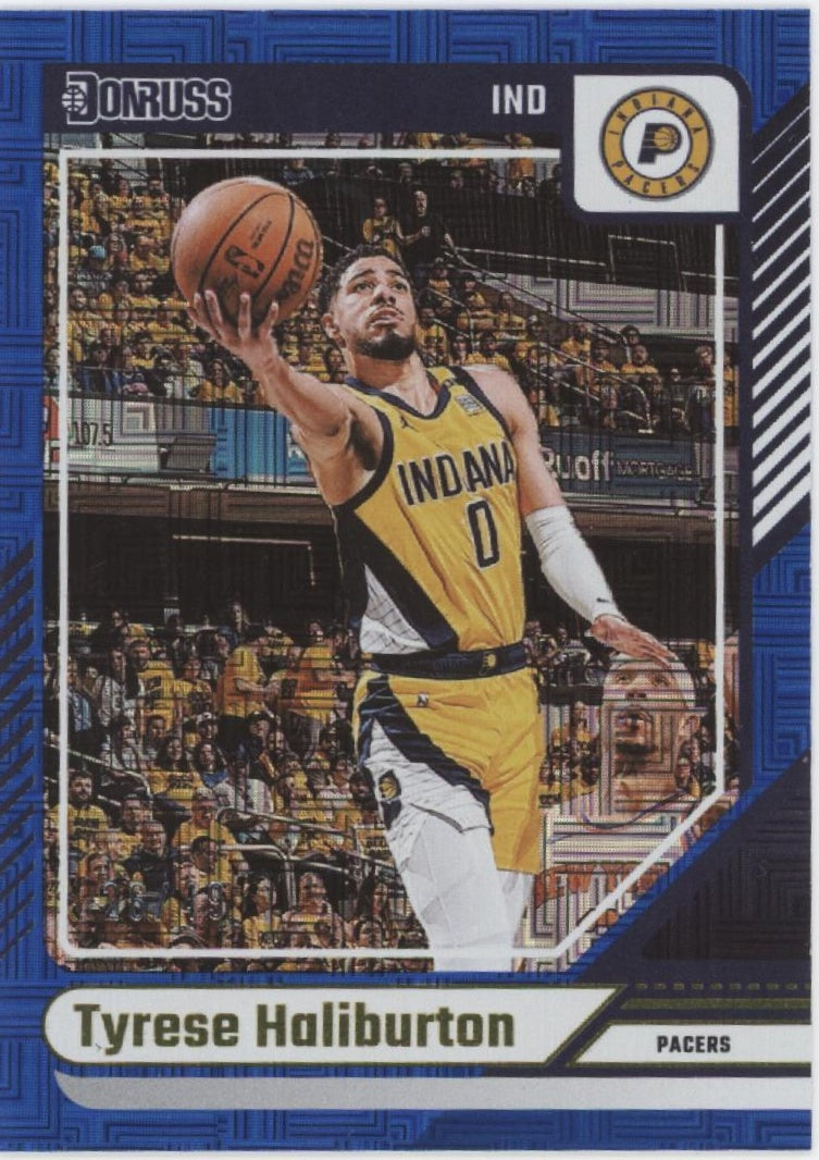 Tyrese Haliburton 2024-25 Panini Donruss Blue Mojo 26/49 #191