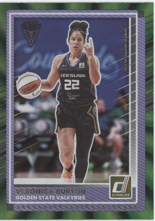 Veronica Burton 2025 Panini WNBA Donruss Green Laser #21