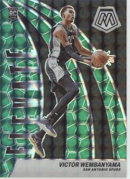 Victor Wembanyama 2023-24 Panini Mosaic Elevate Green Prizm RC #18