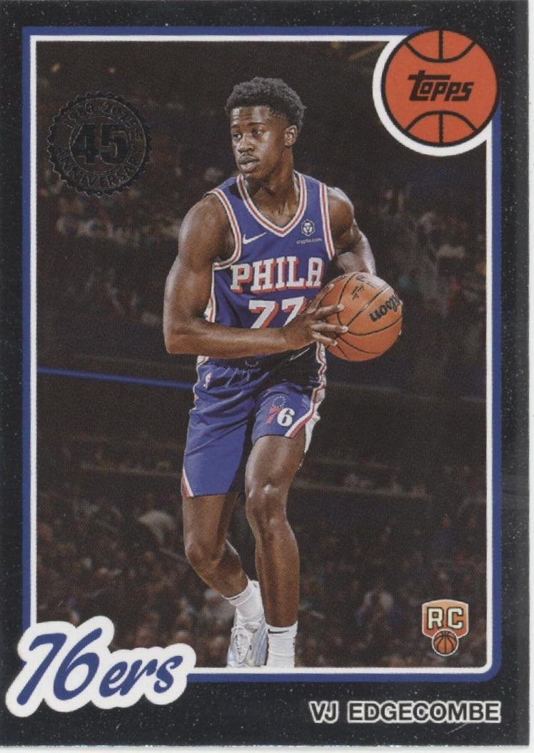 VJ Edgecombe 2025-26 Topps 45th Anniversary RC #80BK-96